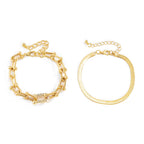 Rhinestone Studded U-Button Bracelet