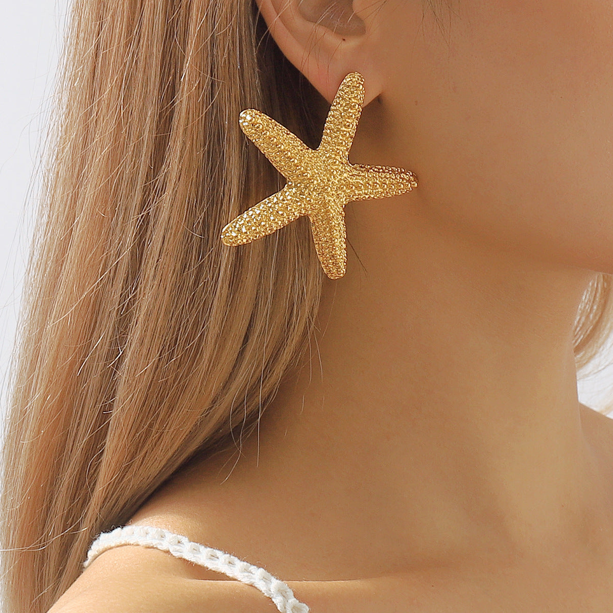 Niche Starfish Pendant Necklace&Earrings