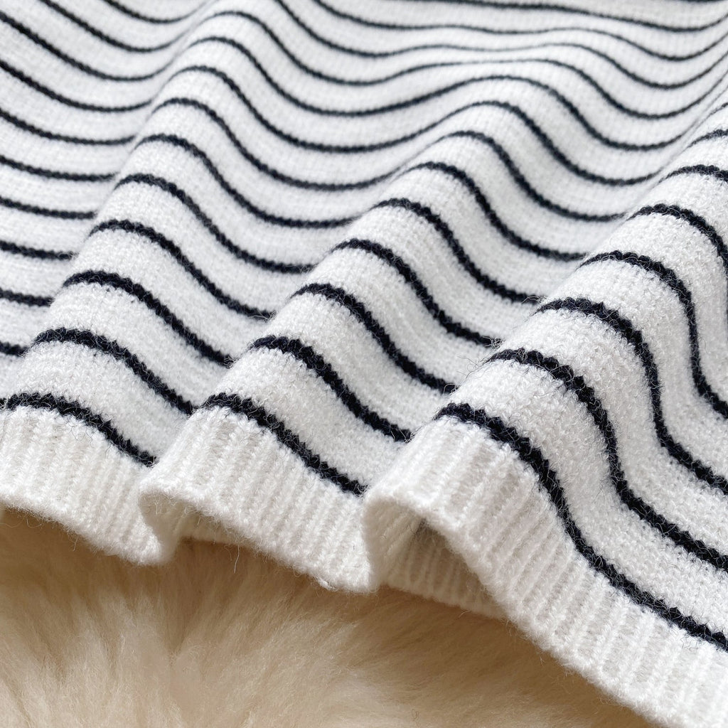 Faux Two-pieces Patchwork Stripe Top