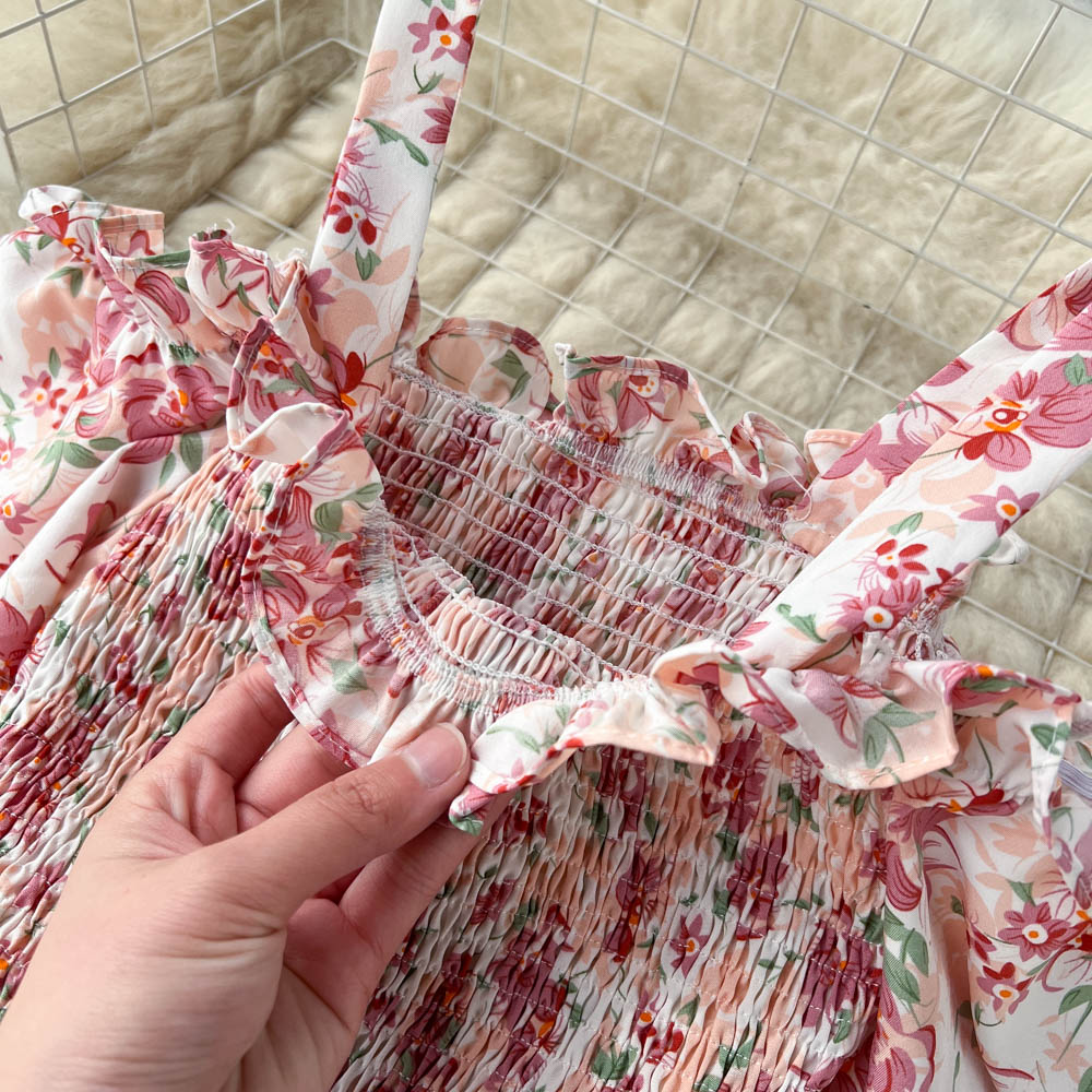 Vintage Short Sleeve Floral Dress