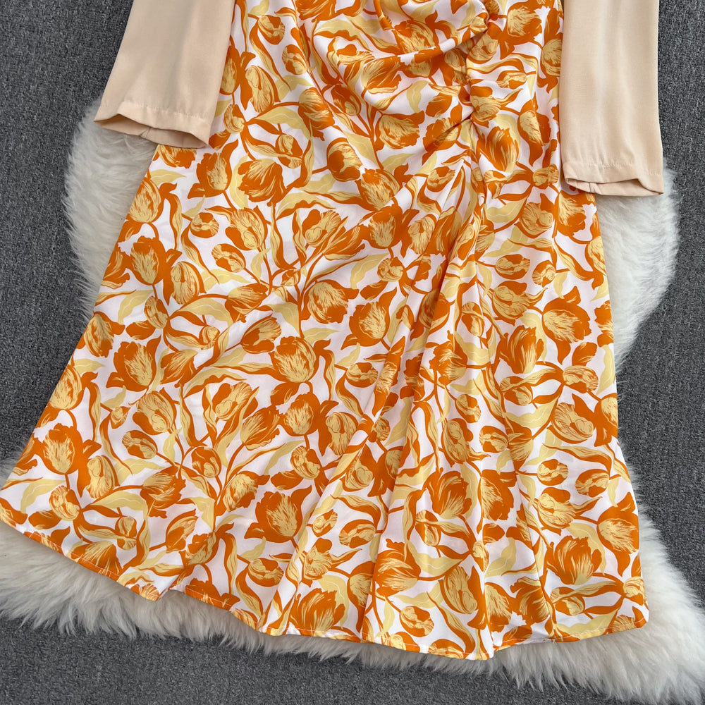 Vintage Sleeveless Dress&Cape Jacket 2Pcs