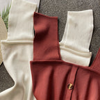 Thin Sleeveless Knit Top With Wide Straps