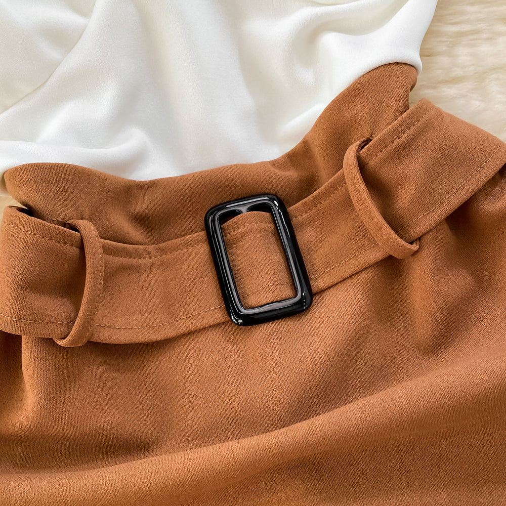Color Blocking Patchwork Slip Dress