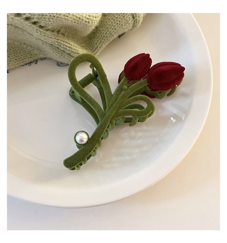 Niche Simulated Tulip Hair Clip