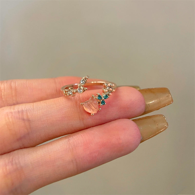 Sweetie Colored Floral Zircon Ring