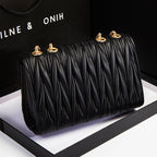 Square Buckle Pleated Square Bag
