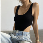 Vintage U-neck Hollowed Jumpsuit
