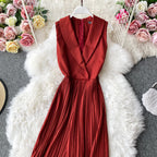 Suit Collar Flared Pants Jumpsuit