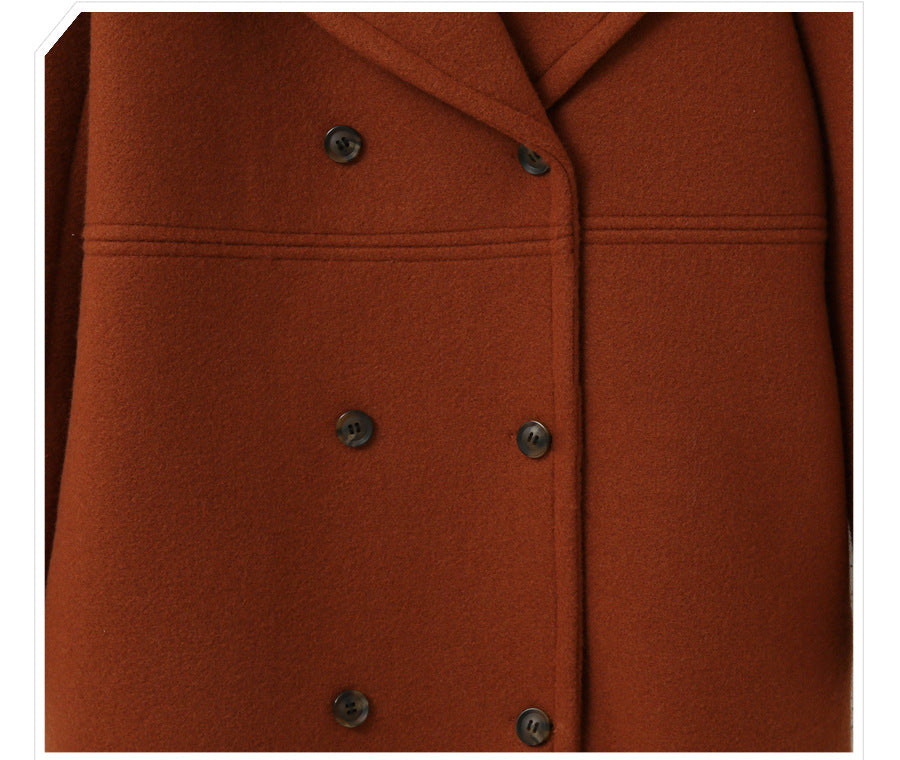 Premium Double-breasted Tweed Trench Coat