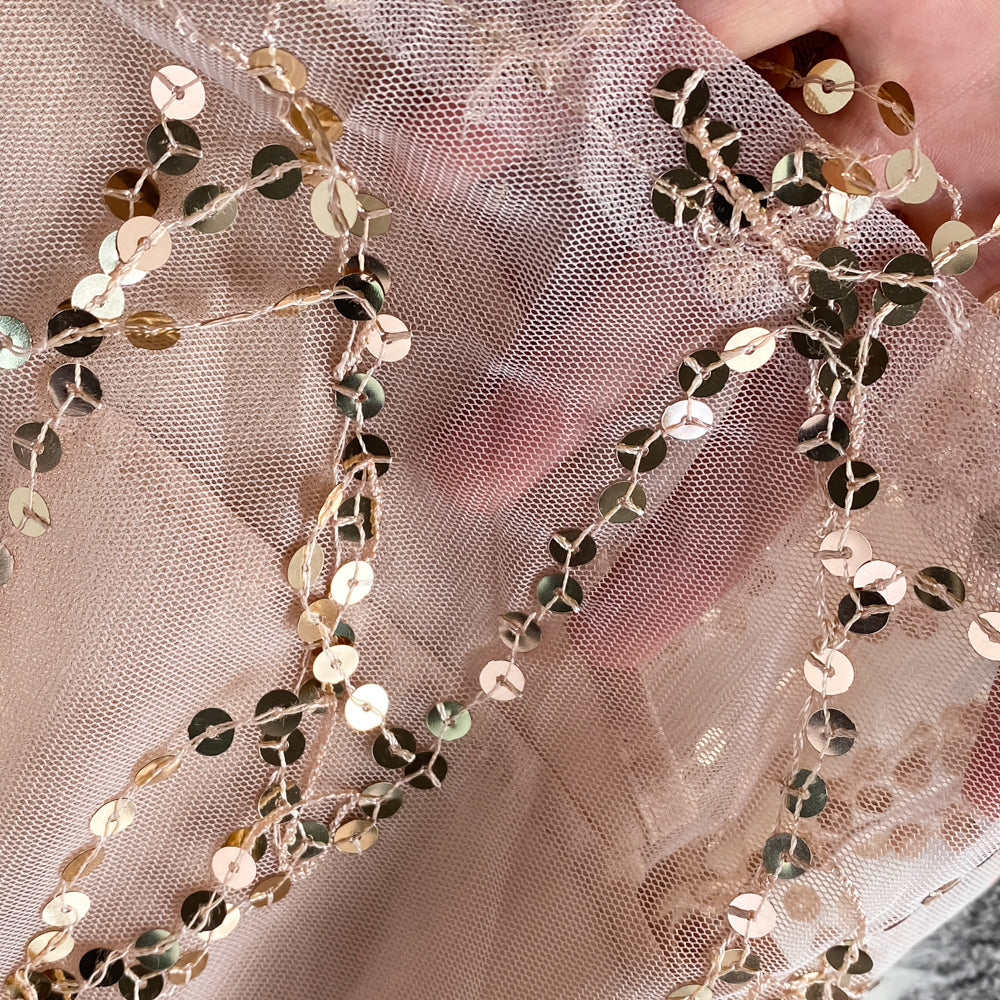 V-neck Backless Sequin Slip Dress