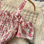 Vintage Short Sleeve Floral Dress