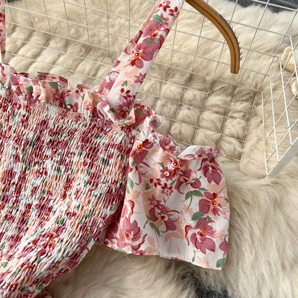 Vintage Short Sleeve Floral Dress