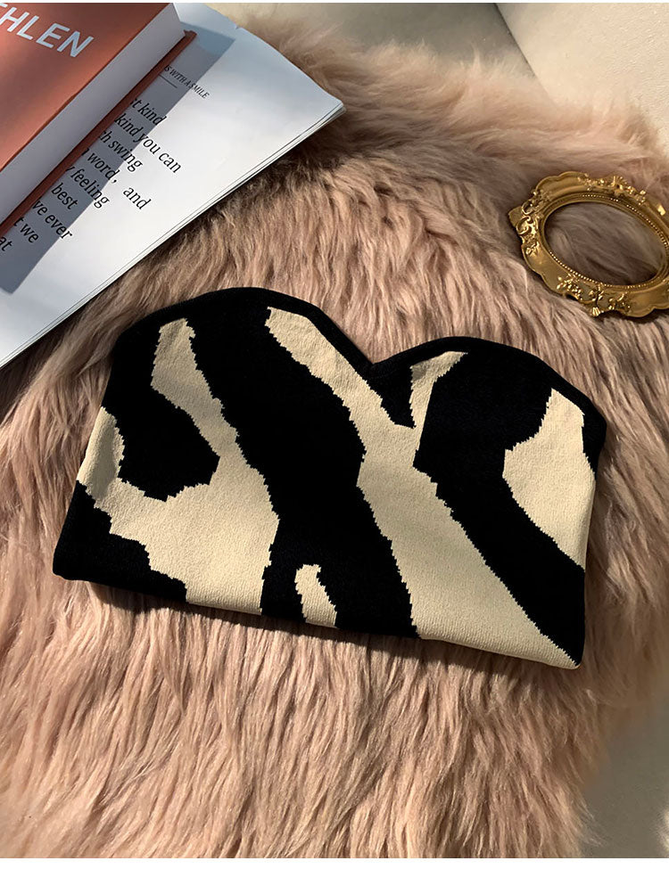 Chest - Wrapped Zebra Halter Vest