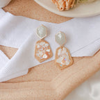 Vintage Crushed Stone Earrings
