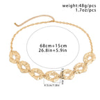 Irregular Liquid Metal Fluid Necklace&Belt