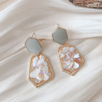 Vintage Crushed Stone Earrings
