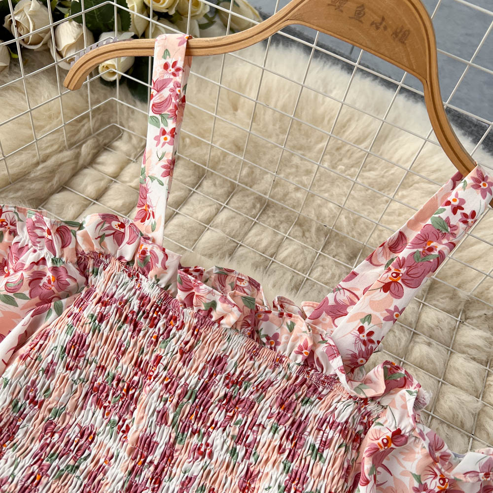 Vintage Short Sleeve Floral Dress