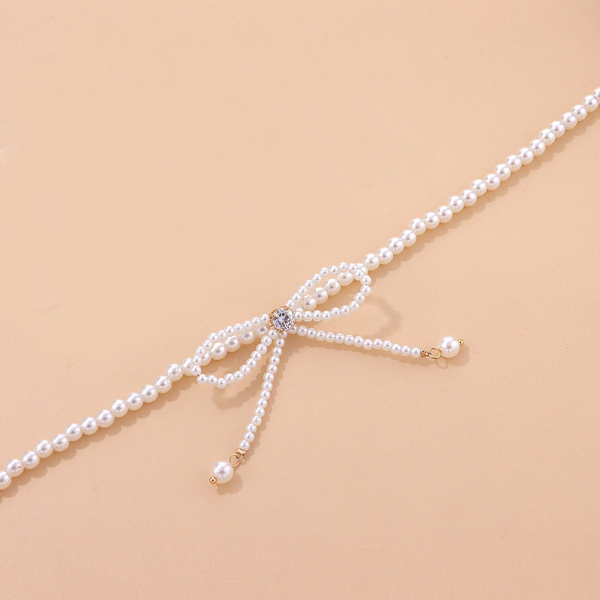 Fairy Pearl Tassel Bow Necklace