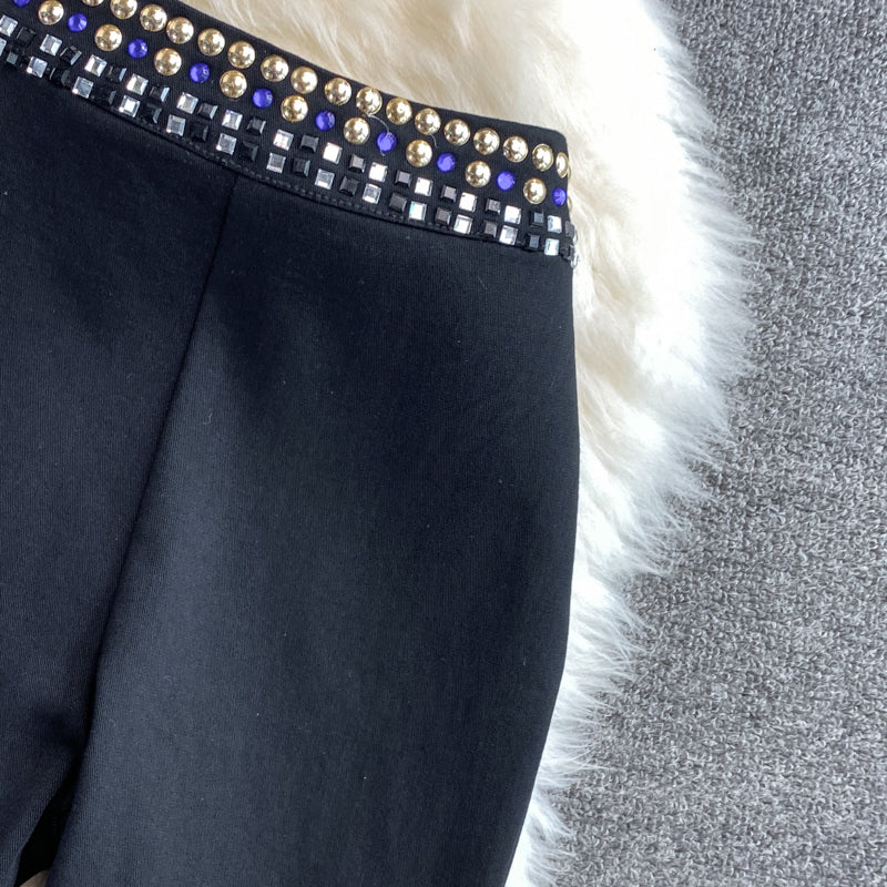 Two-piece Suit Of Sleeveless Vest And High-waist Stretch Trousers