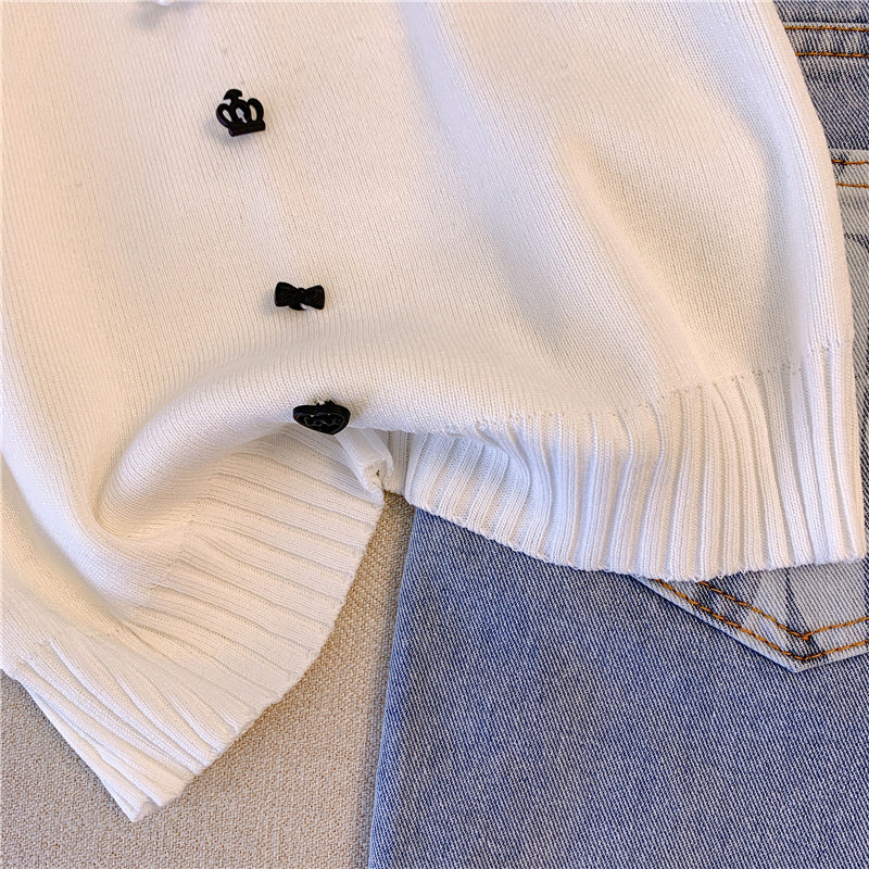 3d Bear Decorated Knitted Camisole