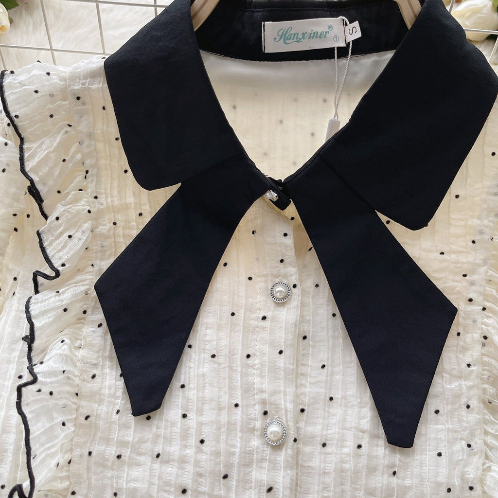 Sweetie Polka Dot Chiffon Blouse