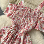 Vintage Short Sleeve Floral Dress
