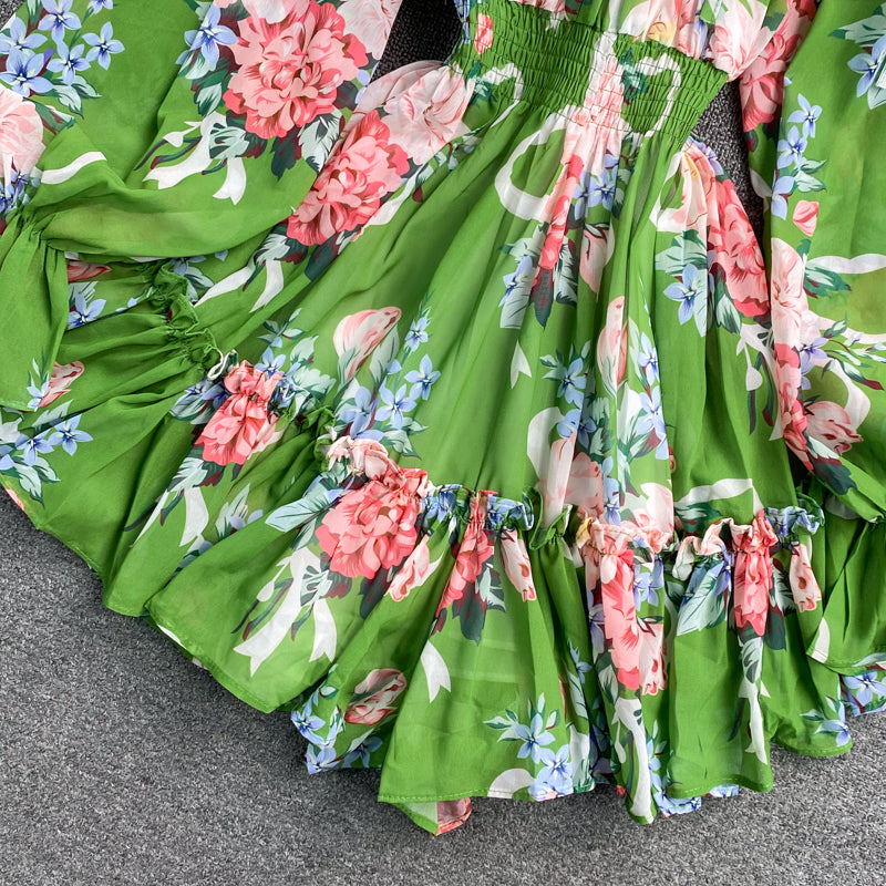 Off-the-shoulder Printed Chiffon Jumpsuit