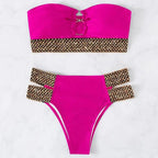 Sexy Glossy Hollowed Beaded Bikini