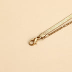 Imitation Gemstone Pendant Double-layer Necklace