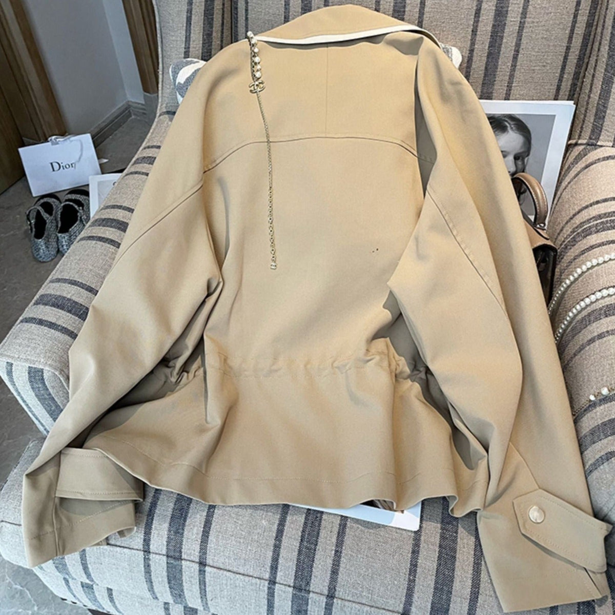 Korean Style Double-breasted Trench Coat
