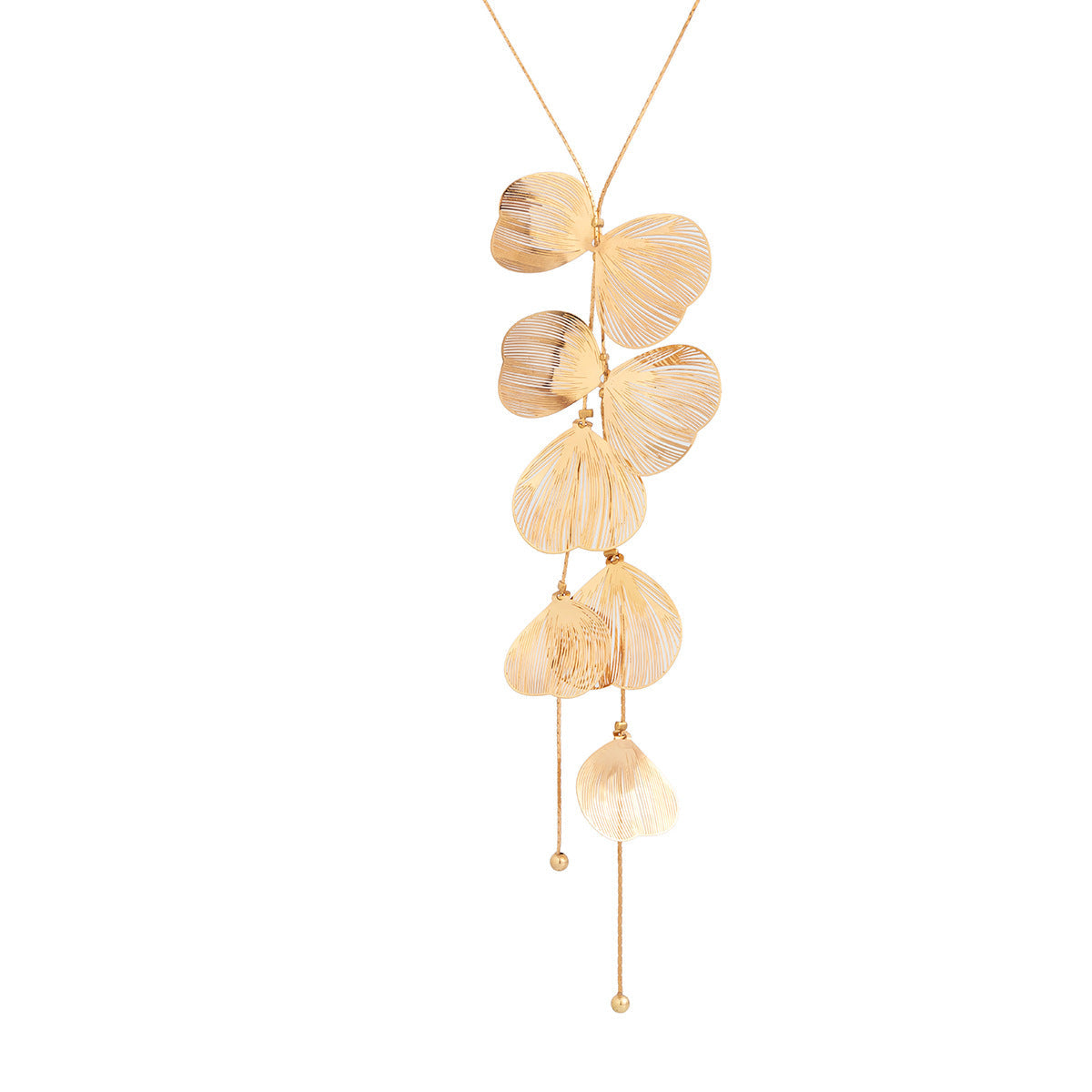 Niche Ginkgo Leaf Tassel Necklace