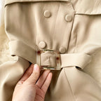 Faux Two-pieces Patchwork Shirt Dress