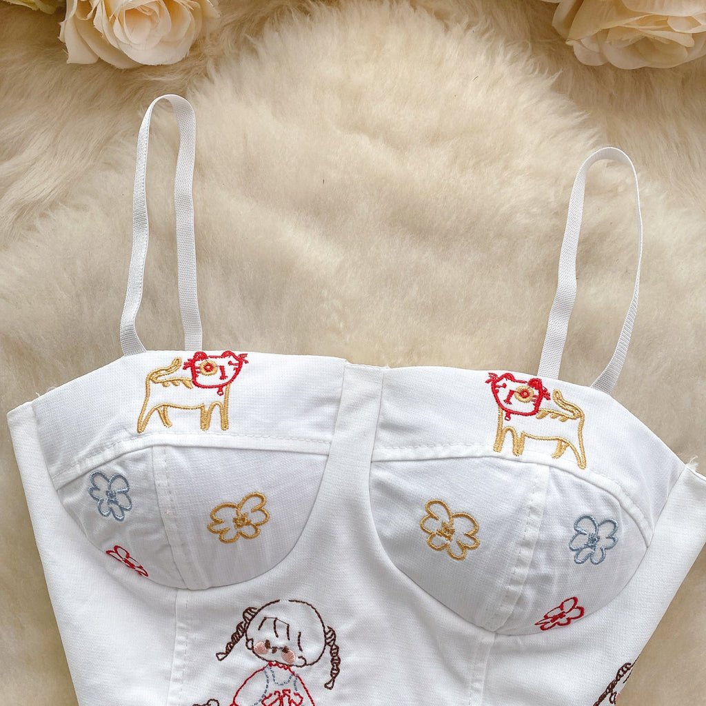 Chic Embroidered Padded Camisole