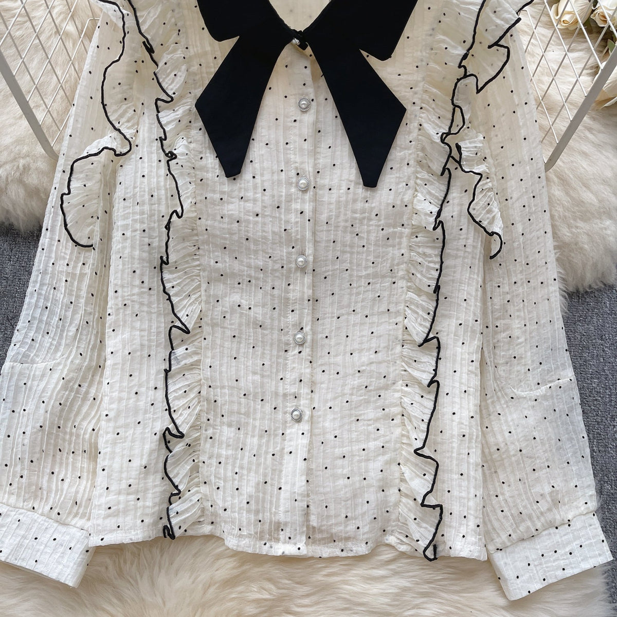 Sweetie Polka Dot Chiffon Blouse