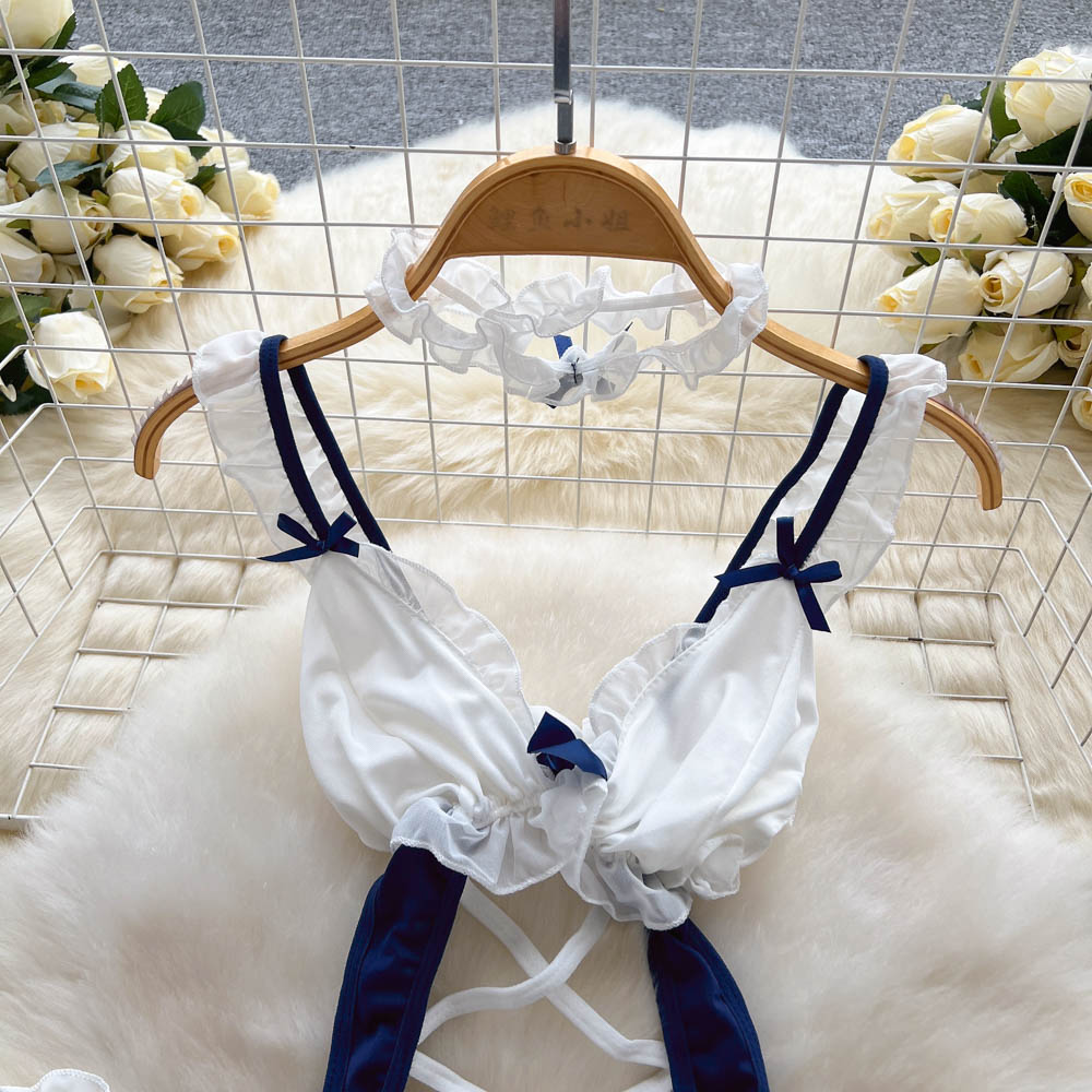 Sexy Maid Hollowed Lace-up Jumpsuit