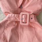 Chic Solid Color Suspender jumpsuit