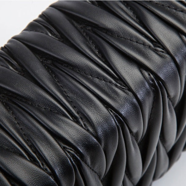 Square Buckle Pleated Square Bag