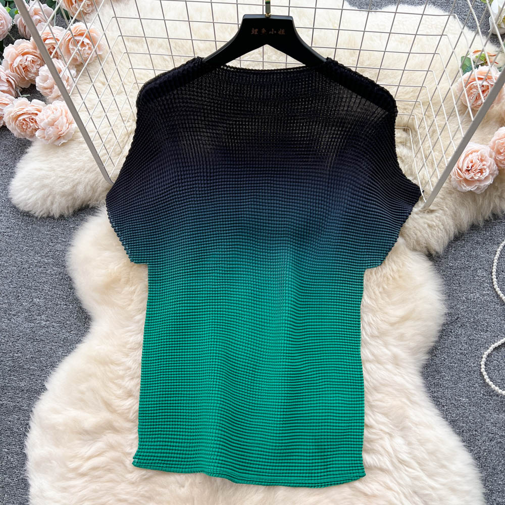 Loose Top&Draped Trousers Gradient 2Pcs