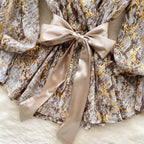 Courtly Puffy Sleeve Floral Shirt