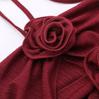 Niche Hollowed H-line Halter Dress