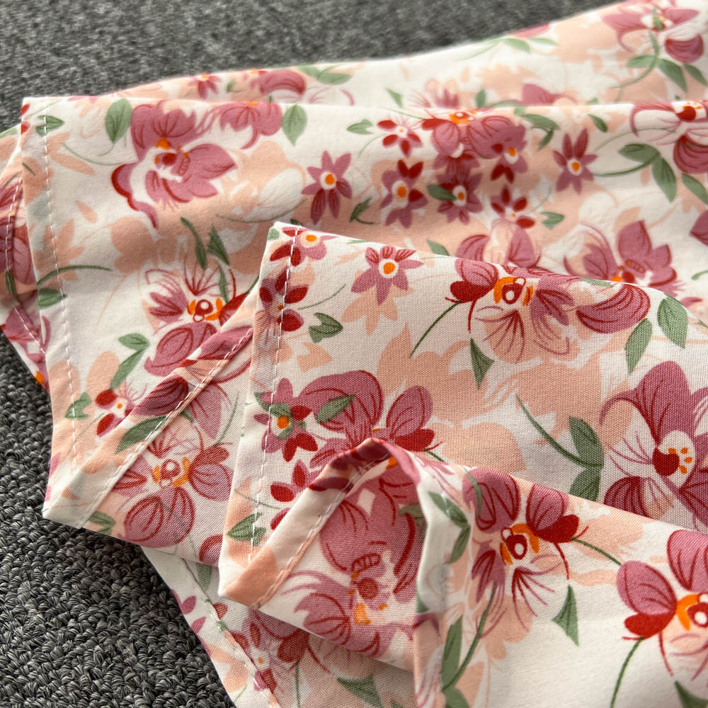 Vintage Short Sleeve Floral Dress