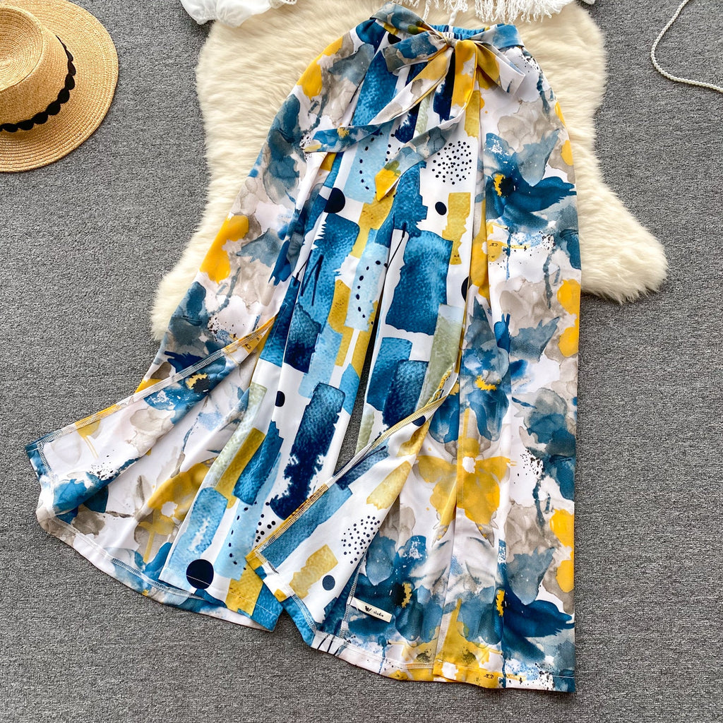 Camisole&UV Cardigan&Printed Trousers 3Pcs