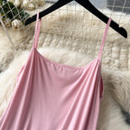 Courtly Floral Dress&Bottoming Slip Dress