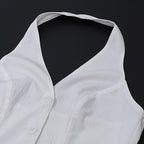 V-neck Halter Camisole&Skirt 2Pcs Set