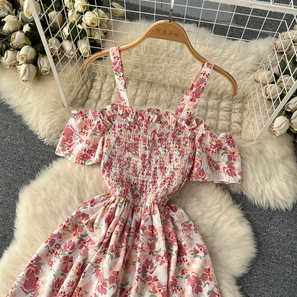 Vintage Short Sleeve Floral Dress