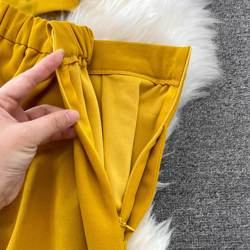 Camisole Short V-Neck Shirt Jacket Long Pants Three Piece