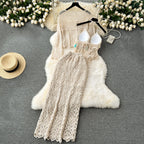 Cardigan&Camisole&Skirt Hollowed 3Pcs