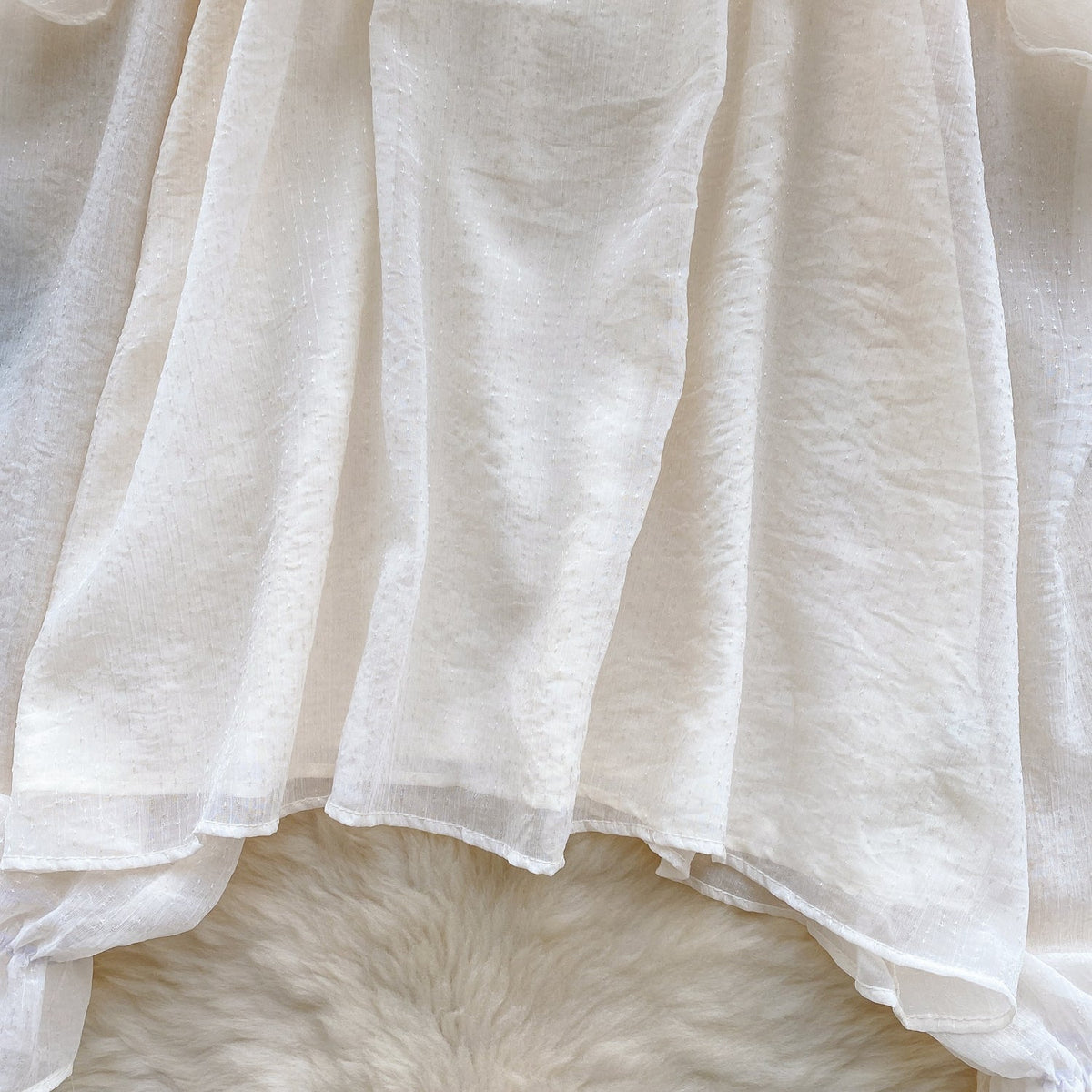 Beaded Bow-tie Pleated Glowing Shirt