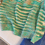 Chic Green Striped Knit Camisole