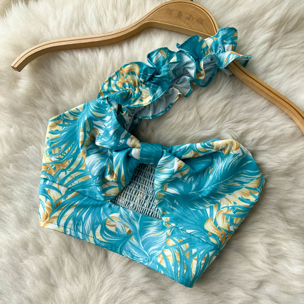 Printed Halter Top&Skirt 2Pcs Set